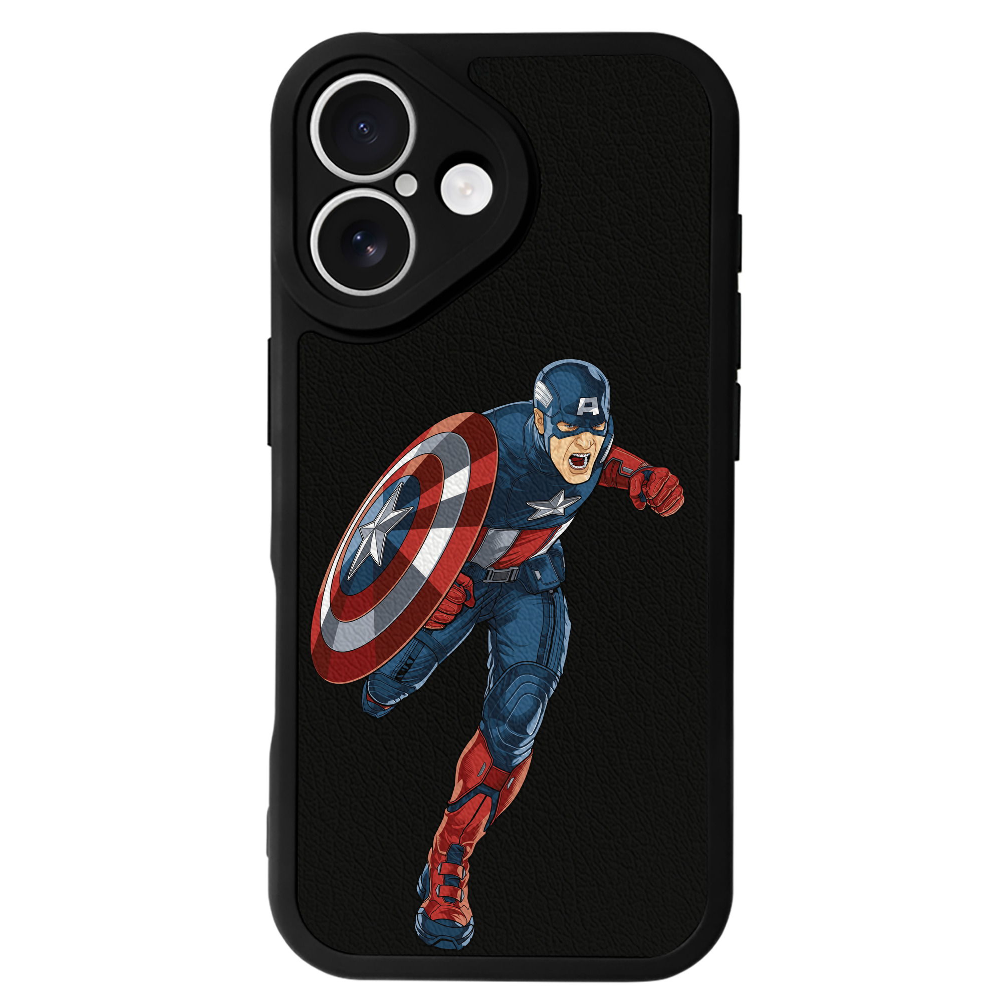 （画像用） アベンジャーズ The Avengers 【iPhone 16シリーズ対応】シリコンスマホケース（レザー調） 材質：シリコン